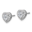 14K White Gold 1 1/4 ct Lab-Created Diamond VS/SI+ G+ Halo Earrings - Birthstone Company