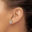 14K White Gold 1 1/4 ct Lab-Created Diamond VS/SI+ G+ Halo Earrings - Birthstone Company