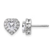 14K White Gold 1 1/4 ct Lab-Created Diamond VS/SI+ G+ Halo Earrings - Birthstone Company
