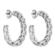 14k White Gold 6 carat Lab Grown Diamond VS/SI+ G+ Oval Complete In and Out Hoop Earrings - Birthstone Company
