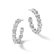 14k White Gold 6 carat Lab Grown Diamond VS/SI+ G+ Oval Complete In and Out Hoop Earrings - Birthstone Company