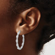 14K White Gold 5 1/4 ct Lab-Created Diamond VS+ F+ Oval-Cut In-and-Out Hoop Earrings - Birthstone Company
