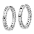 14K White Gold Lab-Created Diamond VS/SI+ G+ Princess-Cut In-and-Out Hoop Earrings - Birthstone Company