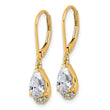 True Origin 14K Yellow Gold 1 3/4 carat Lab Grown Diamond VS+ F+ Complete Leverback Earrings - Birthstone Company