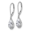 True Origin 14K White Gold 1 3/4 carat Lab Grown Diamond VS+ F+ Complete Leverback Earrings - Birthstone Company