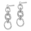 14K White Gold Lab Grown Diamond Fancy Dangle Earrings