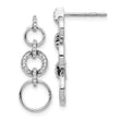 14K White Gold Lab Grown Diamond Fancy Dangle Earrings