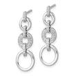 14K White Gold Lab Grown Diamond Fancy Dangle Earrings