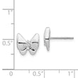 14k White Gold Diamond Butterfly Earrings