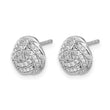 14k White Gold 1/4 carat Lab Grown Diamond VS/SI+ G+ Love Knot Post Earrings - Birthstone Company