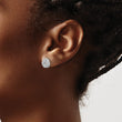 14k White Gold 1/4 carat Lab Grown Diamond VS/SI+ G+ Love Knot Post Earrings - Birthstone Company
