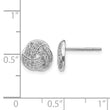 14k White Gold 1/4 carat Lab Grown Diamond VS/SI+ G+ Love Knot Post Earrings - Birthstone Company