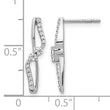 14k White Gold 1/4 carat Lab Grown Diamond VS/SI+ G+ Complete Fashion Post Earrings - Birthstone Company