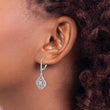 14k White Gold 1/2 carat Lab Grown Diamond VS/SI+ G+ Complete Fashion Leverback Earrings - Birthstone Company