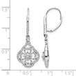 14k White Gold 1/2 carat Lab Grown Diamond VS/SI+ G+ Complete Fashion Leverback Earrings - Birthstone Company