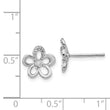 14k White Gold Diamond Flower Earrings