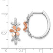 14k Rose and White Gold Diamond Earrings