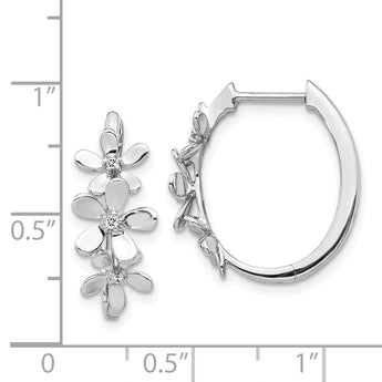 14k White Gold Diamond Earrings