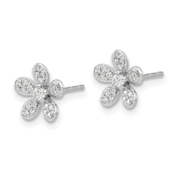 14k White Gold Diamond Earrings