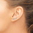 10k White Gold Diamond Ear Climber Earrings