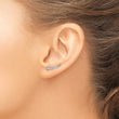 10k White Gold Diamond Ear Climber Earrings - Birthstone Company