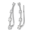 14k White Gold 1/3 carat Lab Grown Diamond VS/SI+ G+ Complete Ear Climber - Birthstone Company