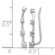14k White Gold 1/3 carat Lab Grown Diamond VS/SI+ G+ Complete Ear Climber - Birthstone Company
