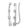 14k White Gold 1/3 carat Lab Grown Diamond VS/SI+ G+ Complete Ear Climber - Birthstone Company