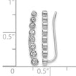 14k White Gold 3/8 carat Lab Grown Diamond VS/SI+ G+ Complete Ear Climber - Birthstone Company