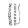 14k White Gold 3/8 carat Lab Grown Diamond VS/SI+ G+ Complete Ear Climber - Birthstone Company