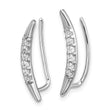 14K White Gold Lab Grown Diamond Ear Climber Earrings