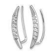 14k White Gold 1/5 carat Lab Grown Diamond VS/SI+ G+ Complete Ear Climber - Birthstone Company