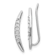 14K White Gold Lab Grown Diamond Ear Climber Earrings