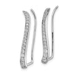 14K White Gold Lab Grown Diamond Ear Climber Earrings