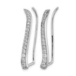 14k White Gold 1/2 carat Lab Grown Diamond VS/SI+ G+ Complete Ear Climber - Birthstone Company