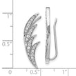 10k White Gold Diamond Ear Climber Earrings