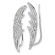 14K White Gold Lab Grown Diamond Ear Climber Earrings