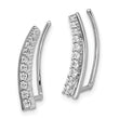 14K White Gold Lab Grown Diamond Ear Climber Earrings