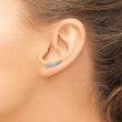 14K White Gold Lab Grown Diamond Ear Climber Earrings