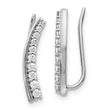 14K White Gold Lab Grown Diamond Ear Climber Earrings