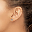 14K White Gold Lab Grown Diamond Letter Hnitial Post Earrings