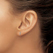 14K White Gold Lab Grown Diamond Letter I Initial Post Earrings