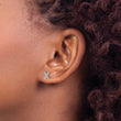 14K White Gold Lab Grown Diamond Letter X Initial Post Earrings