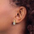 10k Aquamarine and Diamond Earrings - Birthstone Company