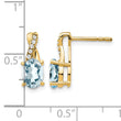 10k Aquamarine and Diamond Earrings - Birthstone Company