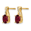 10k Created Ruby and Diamond Earrings - Birthstone Company