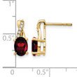 10k Garnet and Diamond Earrings - Birthstone Company