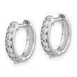 14K White Gold Lab Grown Diamond VS/SI GH, Hinged Hoop Earrings