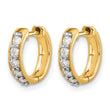 14k 1/3 carat Lab Grown Diamond VS/SI+ G+ Complete Hinged Hoop Earrings - Birthstone Company