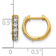 14k 1/3 carat Lab Grown Diamond VS/SI+ G+ Complete Hinged Hoop Earrings - Birthstone Company